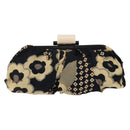 CHANEL Clutch Bag Silk Navy CC Auth 152371-2