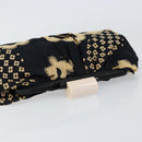 CHANEL Clutch Bag Silk Navy CC Auth 152371-5