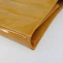 CHANEL Choco Bar Shoulder Bag Enamel Yellow CC Auth 152372-9