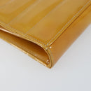 CHANEL Choco Bar Shoulder Bag Enamel Yellow CC Auth 152372-14