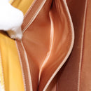 CHANEL Choco Bar Shoulder Bag Enamel Yellow CC Auth 152372-21