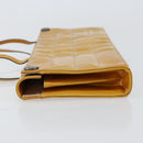 CHANEL Choco Bar Shoulder Bag Enamel Yellow CC Auth 152372-4