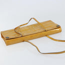 CHANEL Choco Bar Shoulder Bag Enamel Yellow CC Auth 152372-6