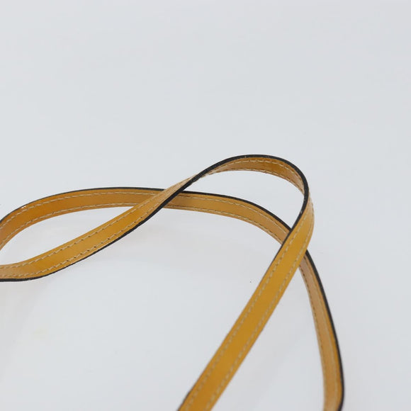 CHANEL Choco Bar Shoulder Bag Enamel Yellow CC Auth 152372