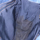 CHANEL Hand Bag Denim Blue Gold CC Auth 152373-21