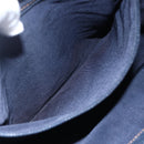 CHANEL Hand Bag Denim Blue Gold CC Auth 152373-22