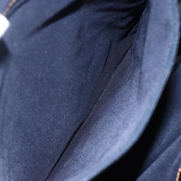 CHANEL Hand Bag Denim Blue Gold CC Auth 152373