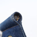 CHANEL Hand Bag Denim Blue Gold CC Auth 152373-9