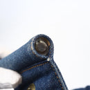 CHANEL Hand Bag Denim Blue Gold CC Auth 152373-10