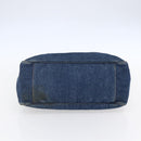 CHANEL Hand Bag Denim Blue Gold CC Auth 152373-5