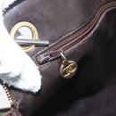 CHANEL Matelasse Chain Shoulder Bag Lamb Skin Brown Gold CC Auth 152374-19