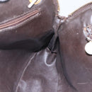 CHANEL Matelasse Chain Shoulder Bag Lamb Skin Brown Gold CC Auth 152374-21