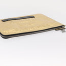 CHANEL Clutch Bag Leather Gold CC Auth 152375SM-5