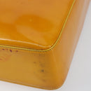CHANEL Tote Bag Enamel Yellow Gold CC Auth 152376-15