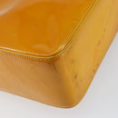 CHANEL Tote Bag Enamel Yellow Gold CC Auth 152376-17