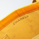 CHANEL Tote Bag Enamel Yellow Gold CC Auth 152376-18