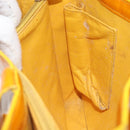 CHANEL Tote Bag Enamel Yellow Gold CC Auth 152376-20