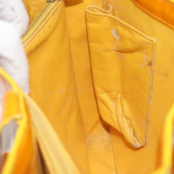 CHANEL Tote Bag Enamel Yellow Gold CC Auth 152376