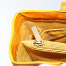 CHANEL Tote Bag Enamel Yellow Gold CC Auth 152376-21