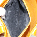 CHANEL Tote Bag Enamel Yellow Gold CC Auth 152376-11