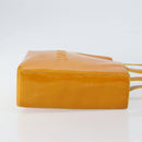 CHANEL Tote Bag Enamel Yellow Gold CC Auth 152376-3