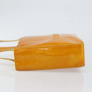 CHANEL Tote Bag Enamel Yellow Gold CC Auth 152376-4