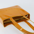 CHANEL Tote Bag Enamel Yellow Gold CC Auth 152376-6