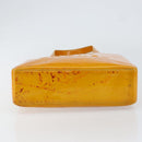 CHANEL Tote Bag Enamel Yellow Gold CC Auth 152376-5