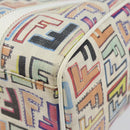 FENDI Zucca Canvas Hand Bag PVC Multicolor Gold Auth 152378V-17