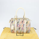 FENDI Zucca Canvas Hand Bag PVC Multicolor Gold Auth 152378V-12