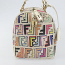 FENDI Zucca Canvas Hand Bag PVC Multicolor Gold Auth 152378V-3