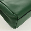 FENDI Micro Peek A Boo Hand Bag Leather Gold Green Auth 152379V-16