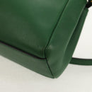 FENDI Micro Peek A Boo Hand Bag Leather Gold Green Auth 152379V-19