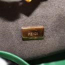 FENDI Micro Peek A Boo Hand Bag Leather Gold Green Auth 152379V-25
