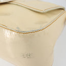 FENDI Mamma Baguette Shoulder Bag Enamel Beige Auth 152380-14