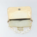 FENDI Mamma Baguette Shoulder Bag Enamel Beige Auth 152380-10