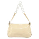 FENDI Mamma Baguette Shoulder Bag Enamel Beige Auth 152380-2