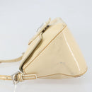 FENDI Mamma Baguette Shoulder Bag Enamel Beige Auth 152380-4