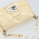 FENDI Mamma Baguette Shoulder Bag Enamel Beige Auth 152380-6