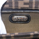 FENDI Zucca Canvas Mamma Baguette Shoulder Bag Black Brown Auth 152381V-11