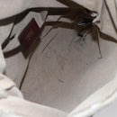 FENDI Zucchino Canvas Shoulder Bag Beige Gold Auth 152382-11