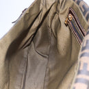 FENDI Zucca Canvas Shoulder Bag Black Brown Auth 152383-20