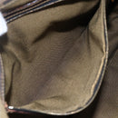 FENDI Zucca Canvas Shoulder Bag Black Brown Auth 152383-21