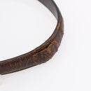 FENDI Zucca Canvas Shoulder Bag Black Brown Auth 152383-8