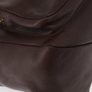 Salvatore Ferragamo Gancini Backpack Leather Brown Gold Auth 152386-12