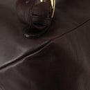 Salvatore Ferragamo Gancini Backpack Leather Brown Gold Auth 152386-15