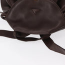 Salvatore Ferragamo Gancini Backpack Leather Brown Gold Auth 152386-6