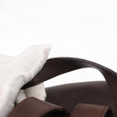 Salvatore Ferragamo Gancini Backpack Leather Brown Gold Auth 152386-8