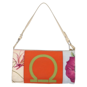 Salvatore Ferragamo Gancini Bag Nylon Leather Multicolor Silver Auth 152387 - 0