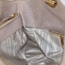 Salvatore Ferragamo Hand Bag Leather Pink Gold Auth 152388-19